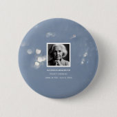 Grey Shimmer begrafenisherdenking rouwverwerking Ronde Button 5,7 Cm (Voorkant)