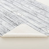 Grey Silver Snowflake Trees   Sherpa Deken (3/4)