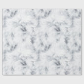 Grey Silver White Birthday Cadeaupapier (Vlak)