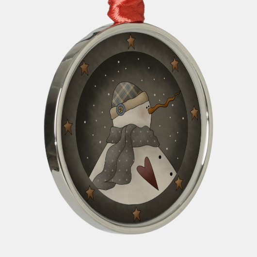Grey Skies Sneeuwman Keepsake Ornament (Rechts)