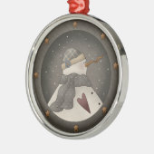 Grey Skies Sneeuwman Keepsake Ornament (Links)