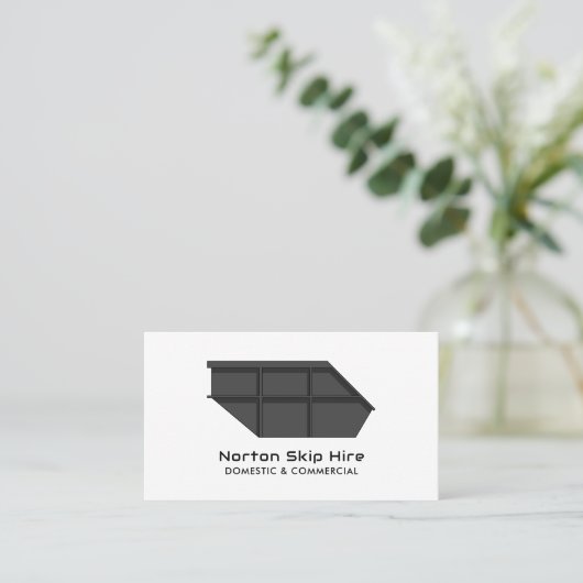Grey Skip, Skip/Dumpster Company Visitekaartje (Staand voorkant)