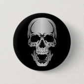 Grey Skull-Button Ronde Button 5,7 Cm (Voorkant)