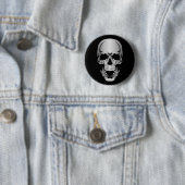 Grey Skull-Button Ronde Button 5,7 Cm (In situ)
