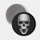 Grey Skull Circle-magneet Magneet (Voorkant / Achterkant)