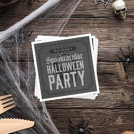 Grey Skull Spooktacular Halloween Party Servetten