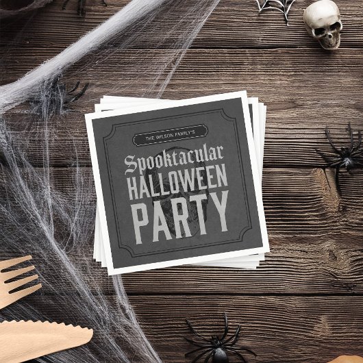 Grey Skull Spooktacular Halloween Party Servetten