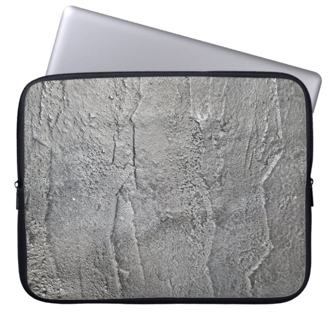 Grey Slate Rock Texture Laptop Sleeve (Voorkant)