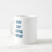 GREY SLAY COFFEE REPEAT KOFFIEMOK (Voorkant links)