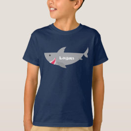 Grey Smiling Shark T-shirt