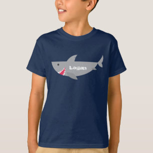 Grey Smiling Shark T-shirt