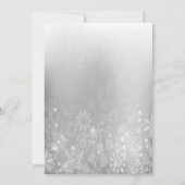 Grey Snowflakes, Kogels kerstfeest Kaart (Achterkant)