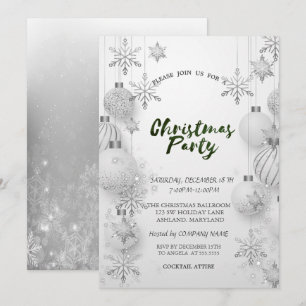 Grey Snowflakes, Kogels kerstfeest Kaart