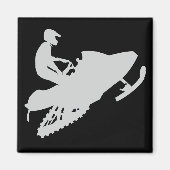 Grey-Snowmobile Magneet (Voorkant)
