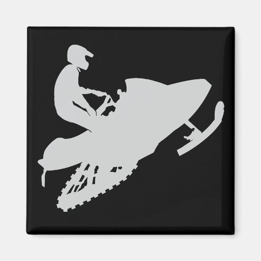 Grey-Snowmobile Magneet (Voorkant)