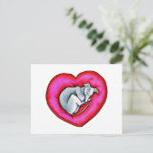 Grey Snuggle Bug Briefkaart (Staand voorkant)