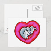 Grey Snuggle Bug Briefkaart (Voorkant / Achterkant)