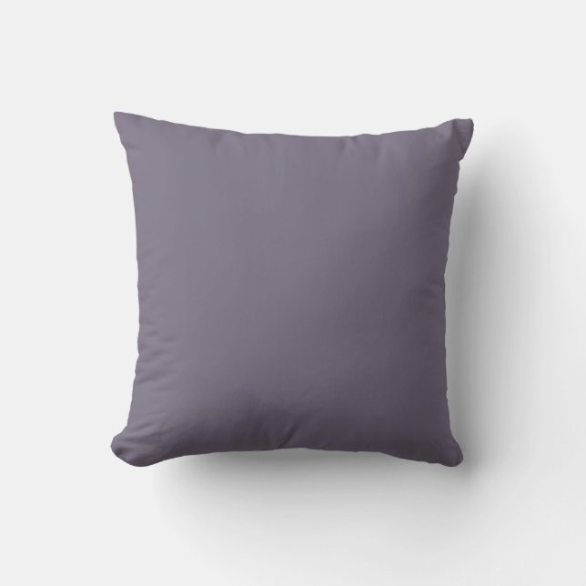 Grey Soft Purple,Solid ,Modern Throw Pillow Kussen (Voorkant)