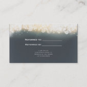 Grey Sparkle Light Blast Glam Reference Client Kaa Aanbevelingskaartje (Achterkant)