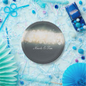 Grey Sparkle Lights Sky Blast Weddenschap Borden Papieren Bordje (Feest)