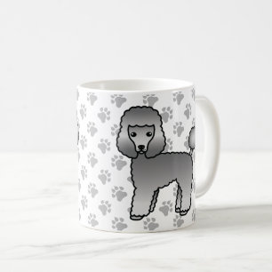Grey Speelgoed Poodle Cute Cartoon Dog Koffiemok