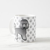 Grey Speelgoed Poodle Cute Cartoon Dog Koffiemok (Voorkant links)