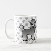 Grey Speelgoed Poodle Cute Cartoon Dog Koffiemok (Links)