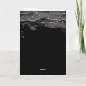 Grey Splash Gold Glitter Butterflies Jubileum Kaart (Achterkant)