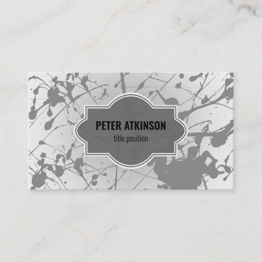 Grey Splash Visitekaartje (Voorkant)