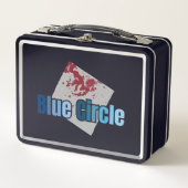 Grey Square with Red Stain and Blue Circle Text (Voorkant)