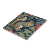 Grey Squirrel William Morris stijl Rechts Tegeltje (Zijkant)
