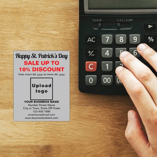 Grey St. Patrick's Day Business Sale Flyer