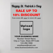 Grey St. Patrick's Day Business Sale Poster (Voorkant)