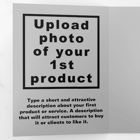 Grey St. Patrick's Day Business Trifold Kaart (Binnenzijde eerst)