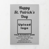 Grey St. Patrick's Day Business Trifold Kaart (Cover)