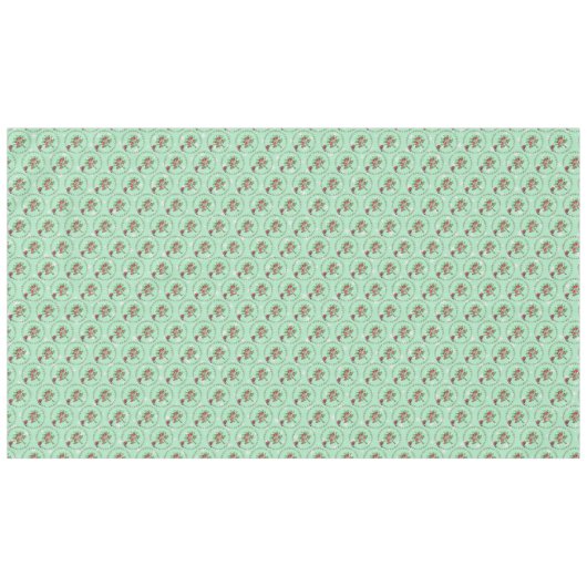 Grey Star Green Red Robin Wreath Kerstmis Tafelkleed (Voorkant (Horizontaal))