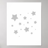 Grey Stars Nursery Poster (Voorkant)