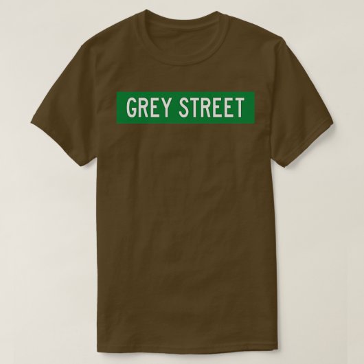 Grey Street-bord T-shirt (Design voorkant)