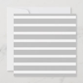 Grey Stripe en Floral Vrijgezellenfeest Uitnodigen Kaart (Achterkant)