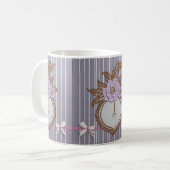 Grey stripes AI art  Koffiemok (Voorkant links)