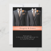 Grey Suits Perzik Rozen & Bloemen Stropdas Kaart (Voorkant)