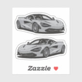 Grey Supercar Sticker (Vel)