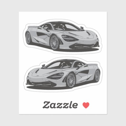 Grey Supercar Sticker (Vel)
