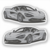 Grey Supercar Sticker (Voorkant)