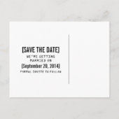Grey Sweet Chemistry Save the Date Briefkaart (Achterkant)