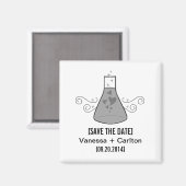 Grey Sweet Chemistry Save the Date Magnet (Voorkant / Achterkant)