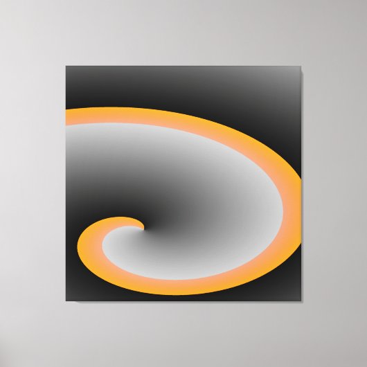 Grey Swirl modernart Canvas Afdruk (Voorkant)