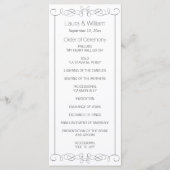 Grey Swirls Wedding Program Rack Kaarten (Voorkant)