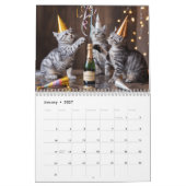 Grey Tabby Calendar Kalender (Jan 2027)