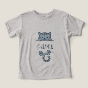 Grey Tabby Cat Custom Name